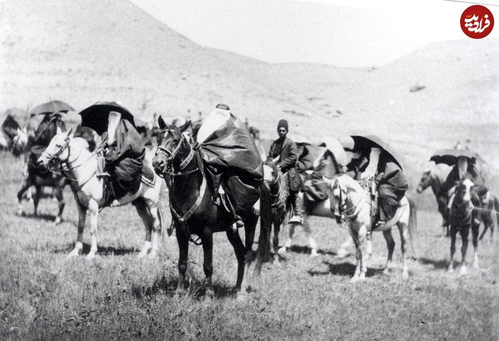 (تصاویر) سفر به عصر قاجار؛ اردوی سلطنتی در لواسان و قلیانکشی صدراعظم - تصویر 4